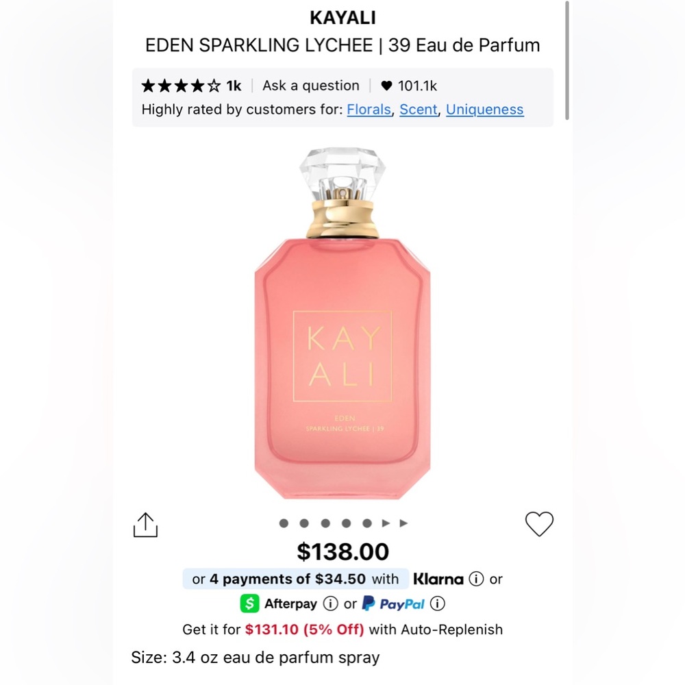 Kayali Eden Sparkling Lychee 3.4 fl oz perfume